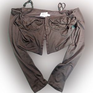 Princess Polly off the shoulder long sleeve corset top